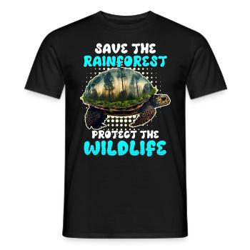 Sauvons la forêt tropicale Conservation de la faune - T-shirt homme - noir - Devant - AI Model Male 178 light (178cm)