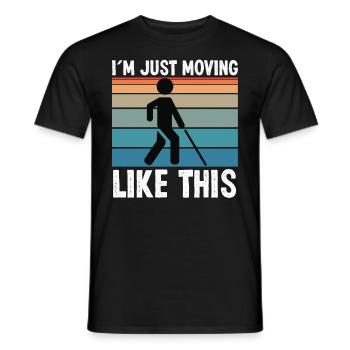 Blindheit Just Moving Like This Blinde Menschen - Männer T-Shirt - Schwarz - Vorne - AI Model Male 178 light (178cm)