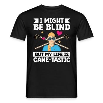 Blindheit My Life Cane-tastic Blindness Awareness - Männer T-Shirt - Schwarz - Vorne - AI Model Male 178 light (178cm)