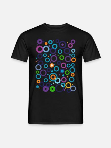 Cercle multicolores - T-shirt homme - noir