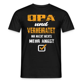 Opa Und Verheiratet Mir Macht Nix Mehr Angst - Männer T-Shirt - Schwarz - Vorne - AI Model Male 178 light (178cm)