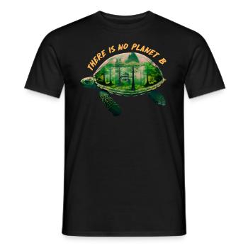 There is no Planet B Earth Day Mission Erde - Men's T-Shirt - black - Front - AI Model Male 178 light (178cm)