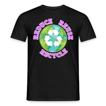 Reduce Recycle Umweltliebe Umweltschutz - Männer T-Shirt - Schwarz - Vorne - AI Model Male 178 light (178cm)