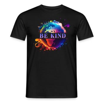Be Child with Mother Earth Environmental Protection Nature - Men's T-Shirt - black - Front - AI Model Male 178 light (178cm)