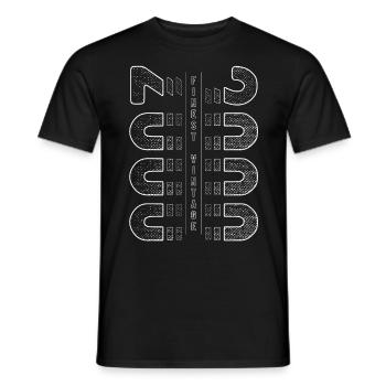 Finest Millésime 2000 Année de naissance 2000 Anniversaire - T-shirt homme - noir - Devant - AI Model Male 178 light (178cm)