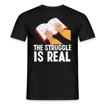 Blindheit The Struggle Is Real Blindness Awareness - Männer T-Shirt - Schwarz - Vorne - AI Model Male 178 light (178cm)