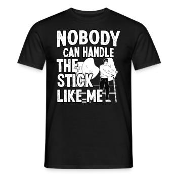 Blindheit Nobody Handle Stick Like Me Blinde - Männer T-Shirt - Schwarz - Vorne - AI Model Male 178 light (178cm)
