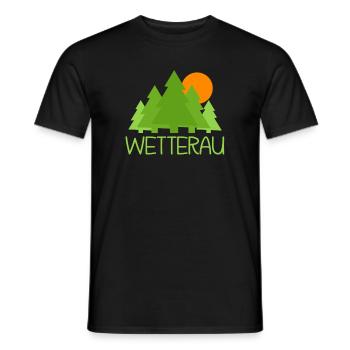 Wetterau - Männer T-Shirt - Schwarz - Vorne - AI Model Male 178 light (178cm)