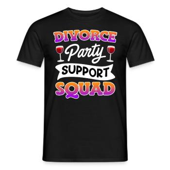 Divorce Party Support endlich geschieden Scheidung - Männer T-Shirt - Schwarz - Vorne - AI Model Male 178 light (178cm)