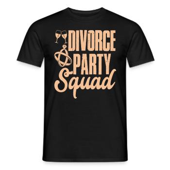 La partie divorce divorce enfin divorcée - T-shirt homme - noir - Devant - AI Model Male 178 light (178cm)