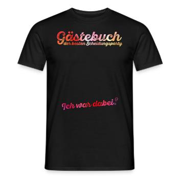 Scheidungsparty Gästebuch Ich war dabei Scheidung - Männer T-Shirt - Schwarz - Vorne - AI Model Male 178 light (178cm)