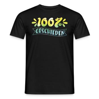 Catégorie de divorce 100% Divorce divorcé - T-shirt homme - noir - Devant - AI Model Male 178 light (178cm)