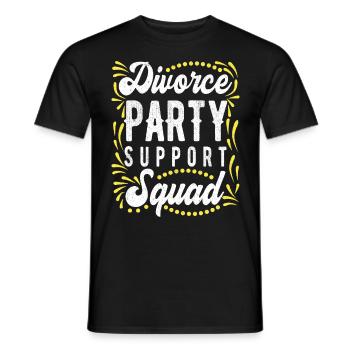 Divorce Party Man Happy Divorced - Men's T-Shirt - black - Front - AI Model Male 178 light (178cm)