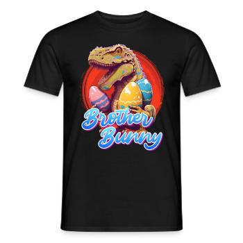 Bruder Hase Frohe Ostern Osterhasen Kinder - Männer T-Shirt - Schwarz - Vorne - AI Model Male 178 light (178cm)