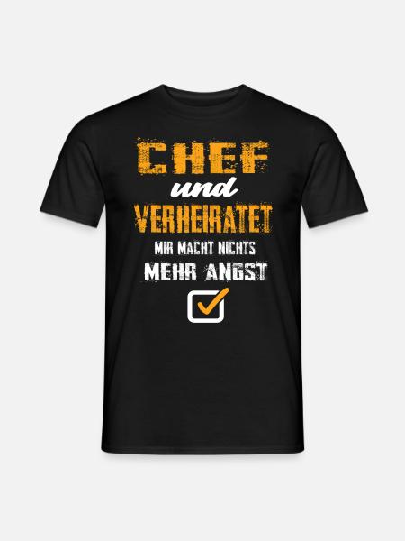 Chef und Verheiratet - Männer T-Shirt - Schwarz