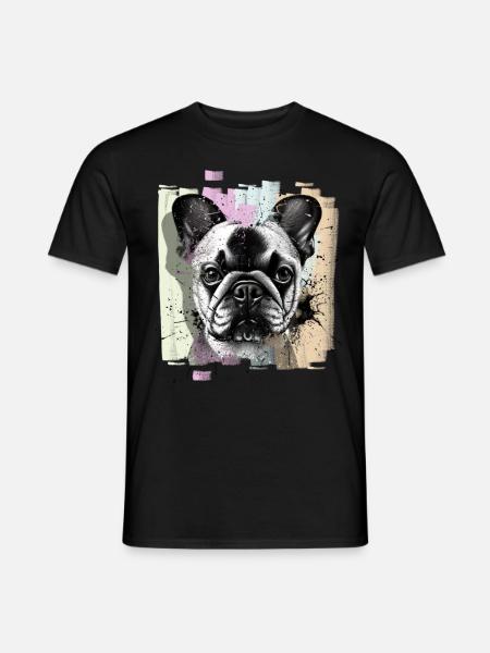 Französische Bulldogge Frenchie - Männer T-Shirt - Schwarz