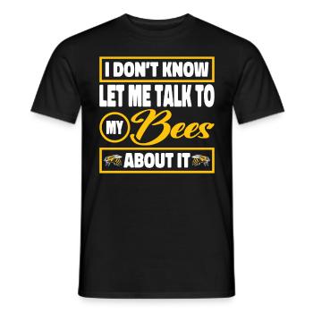 Beekeepers Bees Honey bees Beekeeping - Men's T-Shirt - black - Front - AI Model Male 178 light (178cm)