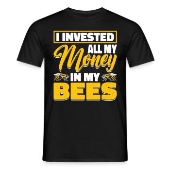 Beekeepers Bees Honey bees Beekeeping - Men's T-Shirt - black - Front - AI Model Male 178 light (178cm)