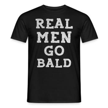 Being Bald Bald Guy With A Beard Bald Dad - Men's T-Shirt - black - Front - AI Model Male 178 light (178cm)