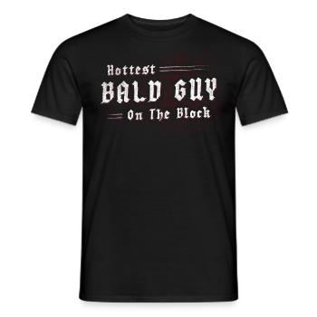 Être chauve avec une barbe Papa chauve - T-shirt homme - noir - Devant - AI Model Male 178 light (178cm)