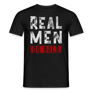 Being Bald Bald Guy With A Beard Bald Dad - Men's T-Shirt - black - Front - AI Model Male 178 light (178cm)