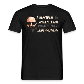 Être chauve avec une barbe Papa chauve - T-shirt homme - noir - Devant - AI Model Male 178 light (178cm)