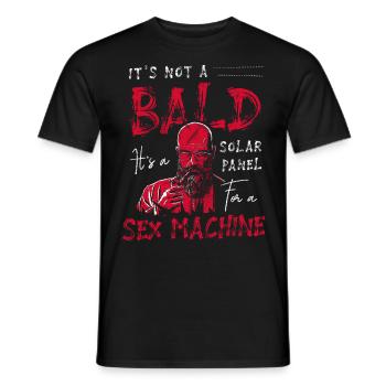 Being Bald Bald Guy With A Beard Bald Dad - Men's T-Shirt - black - Front - AI Model Male 178 light (178cm)