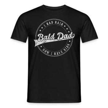 Being Bald Bald Guy With A Beard Bald Dad - Men's T-Shirt - black - Front - AI Model Male 178 light (178cm)