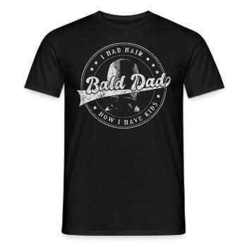 Being Bald Bald Guy With A Beard Bald Dad - Men's T-Shirt - black - Front - AI Model Male 178 light (178cm)