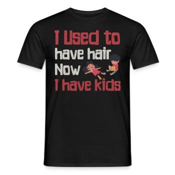 Being Bald Bald Guy With A Beard Bald Dad - Men's T-Shirt - black - Front - AI Model Male 178 light (178cm)