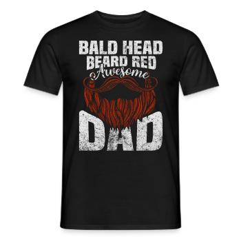 Being Bald Bald Guy With A Beard Bald Dad - Men's T-Shirt - black - Front - AI Model Male 178 light (178cm)