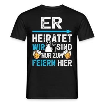 JGA T-Shirt Männer Junggesellenabschied Poltern - Männer T-Shirt - Schwarz - Vorne - AI Model Male 178 light (178cm)