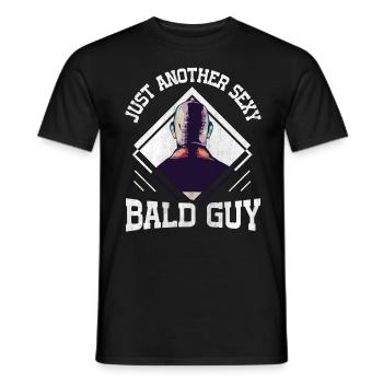 Being Bald Bald Guy With A Beard Bald Dad - Men's T-Shirt - black - Front - AI Model Male 178 light (178cm)