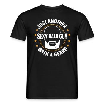 Being Bald Bald Guy With A Beard Bald Dad - Men's T-Shirt - black - Front - AI Model Male 178 light (178cm)