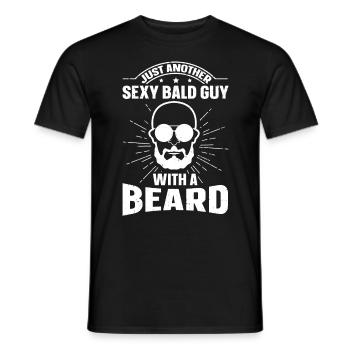 Being Bald Bald Guy With A Beard Bald Dad - Men's T-Shirt - black - Front - AI Model Male 178 light (178cm)