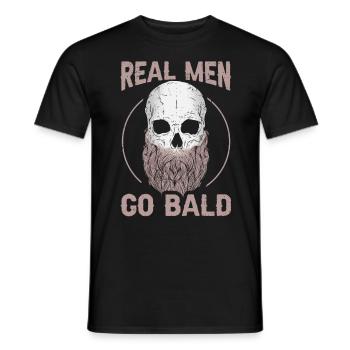 Being Bald Bald Guy With A Beard Bald Dad - Men's T-Shirt - black - Front - AI Model Male 178 light (178cm)