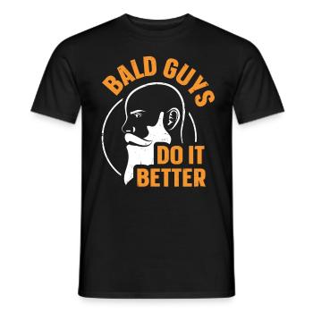 Being Bald Bald Guy With A Beard Bald Dad - Men's T-Shirt - black - Front - AI Model Male 178 light (178cm)