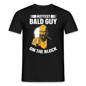 Being Bald Bald Guy With A Beard Bald Dad - Men's T-Shirt - black - Front - AI Model Male 178 light (178cm)