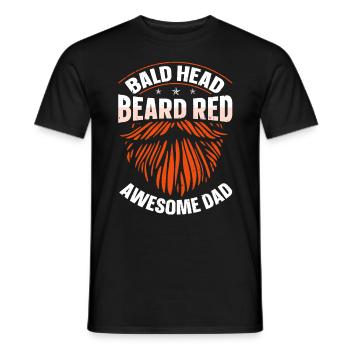 Being Bald Bald Guy With A Beard Bald Dad - Men's T-Shirt - black - Front - AI Model Male 178 light (178cm)