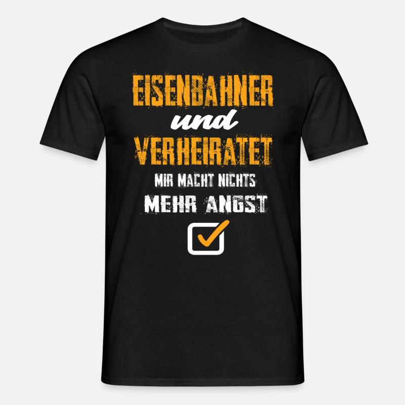 Eisenbahner - Männer T-Shirt - Schwarz