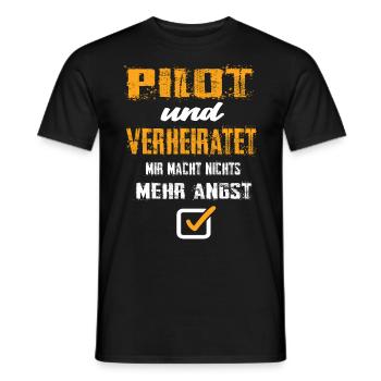 Pilot - Männer T-Shirt - Schwarz - Vorne - AI Model Male 178 light (178cm)