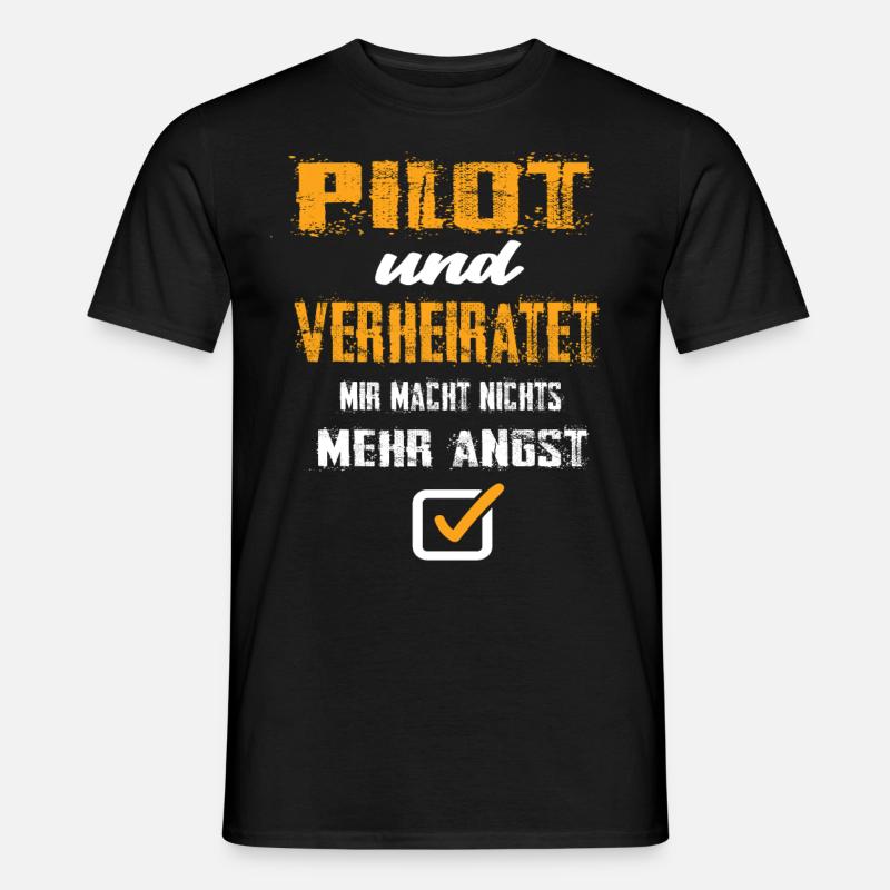 Pilot - Männer T-Shirt - Schwarz