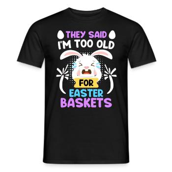 Easter Bunny Easter Basket Bunny Easter Eggs - Men's T-Shirt - black - Front - AI Model Male 178 light (178cm)
