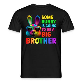 Lapin de Pâques Oeuf de Pâques specting Baby Bunny Brother - T-shirt homme - noir - Devant - AI Model Male 178 light (178cm)
