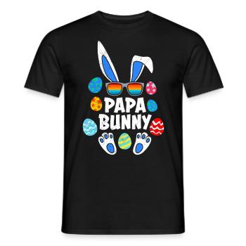 Papa Hase Osterhasen Dad Osterfreunde Daddy - Männer T-Shirt - Schwarz - Vorne - AI Model Male 178 light (178cm)
