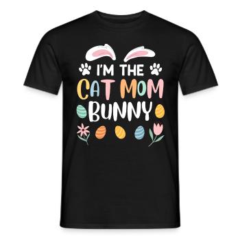 Katzenliebhaber Mama Hase Osterhasen Ostern - Männer T-Shirt - Schwarz - Vorne - AI Model Male 178 light (178cm)