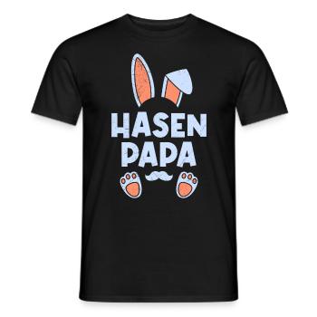 Papa Hase Osterhasen Dad Osterfreunde Daddy - Männer T-Shirt - Schwarz - Vorne - AI Model Male 178 light (178cm)