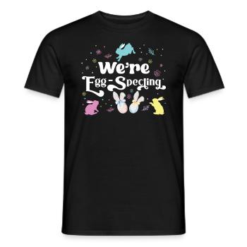 Pâques, nous observons les œufs pour les futurs parents - T-shirt homme - noir - Devant - AI Model Male 178 light (178cm)
