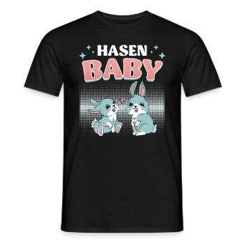 Baby Hase Osterhasen Cute Osterfreunde Kinder - Männer T-Shirt - Schwarz - Vorne - AI Model Male 178 light (178cm)