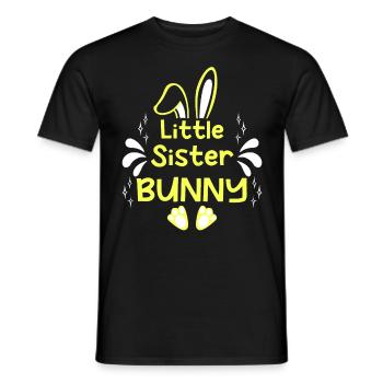 Little Sister Rabbit Easter Bunny Bunny Kids - Men's T-Shirt - black - Front - AI Model Male 178 light (178cm)